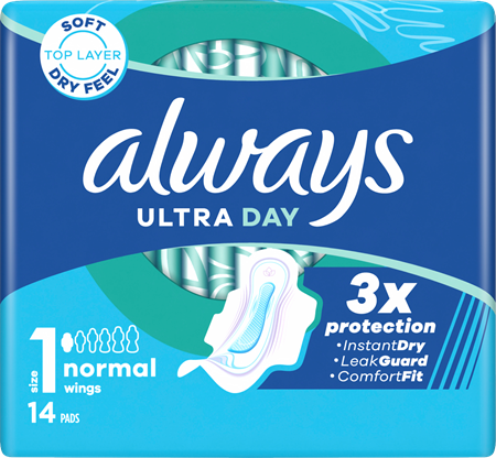 Always Ultra Normal Pads S1 Wings 16x14-p